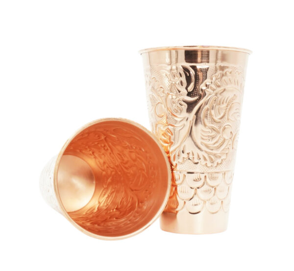 Miedziany kubek Kwiatowy 580 ml - obrazek 2