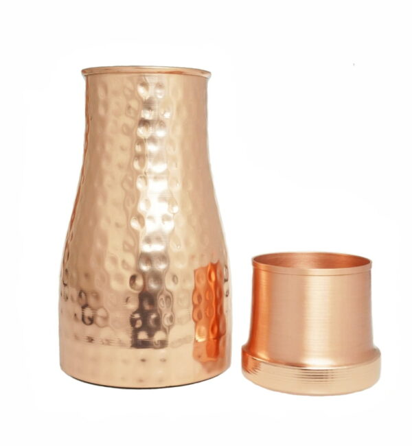Zestaw miedziany karafka 1 l + kubek miedziany 300 ml Orient - obrazek 3